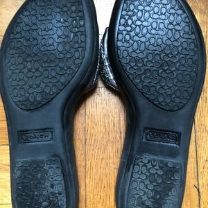 Coach Shoes - Coach gray/silver slide sandals Coach Shoes - Coach gray/silver slide sandals